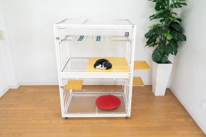 全自動トイレを入れるキャットケージ