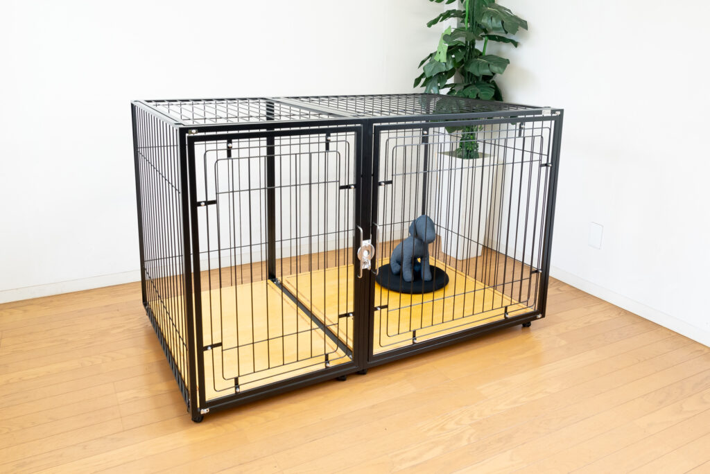 大型犬のトイレ別ケージ