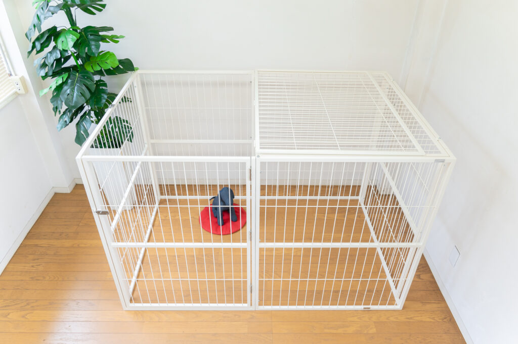 大型犬のサークルお掃除しやすい