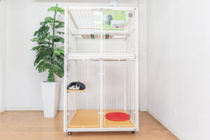 猫の全自動トイレを置くケージ