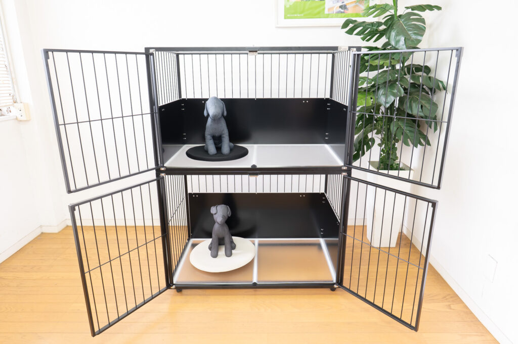 お掃除しやすい2階建てケージ