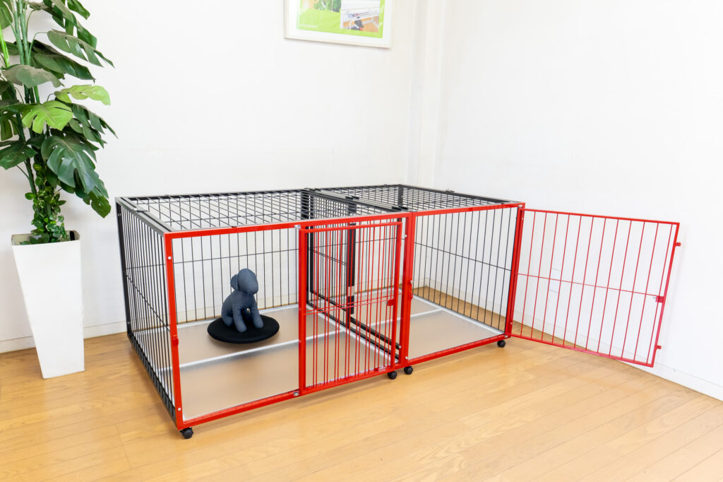 トイレ別2部屋タイプのペットケージ
