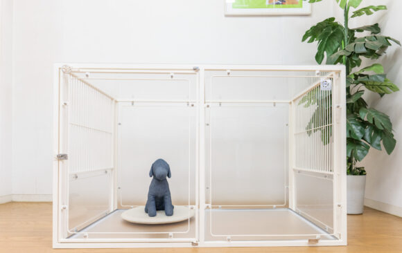 小型犬用クリアケージ白